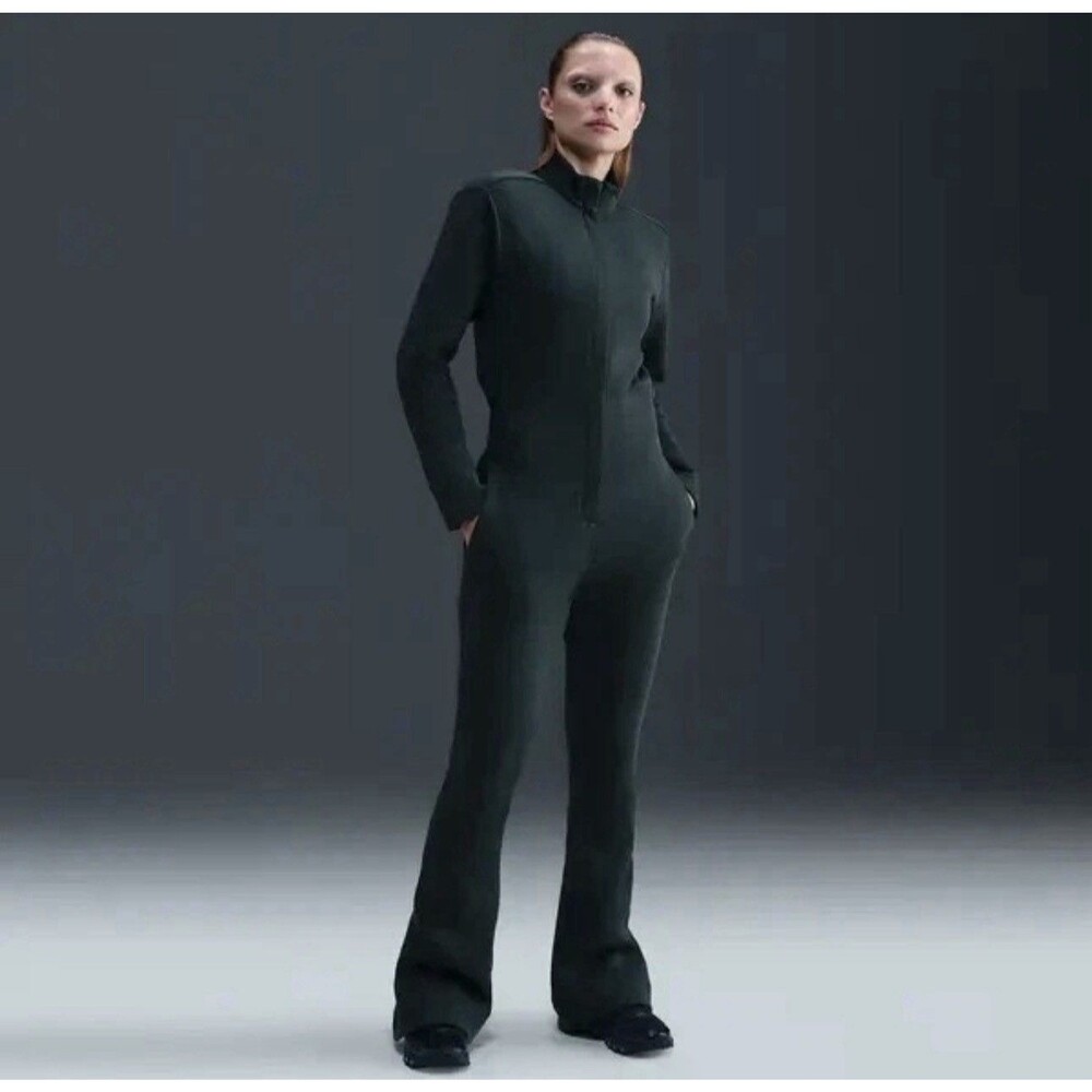 Nike Sportswear Tech Fleece Jumpsuit HV4095-390 Black Green Women’s Size Small
